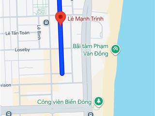 Bán đất (ngang gần 12m) mt lê mạnh trinh, sơn trà. dt 234m2. chỉ 41 tỷ tl