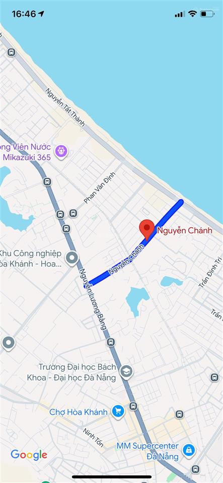 Bán đất mặt tiền đường nguyễn chánh  trục thông biển nguyễn tất thành, hoàng thị lan. dt 146m2