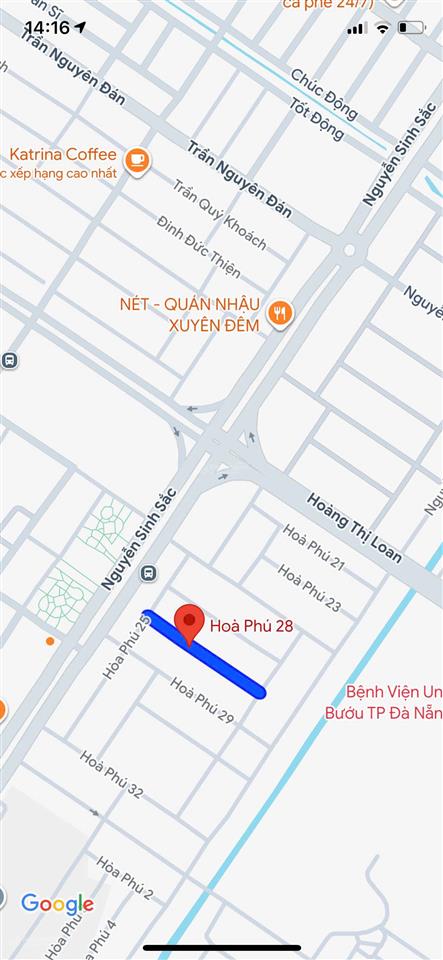 Bán đất mặt tiền đường hòa phú 28 điện âm, khu e kim long trung tâm liên chiểu, chỉ 6 tỷ 4