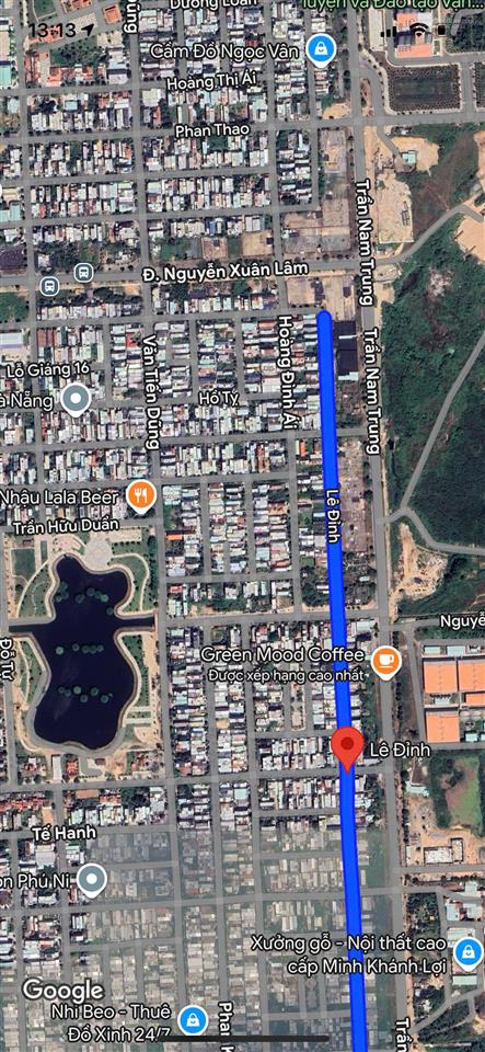 (sát aeon mall hòa xuân)  cần bán lô đất mặt tiền đường lê đỉnh, đà nẵng, giá chỉ 4 tỷ 550 tl