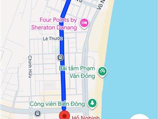 Mặt tiền đường 15m hồ nghinh lô đất gần biển mỹ khê, phù hợp xây căn hộ lưu trú, kd du lịch