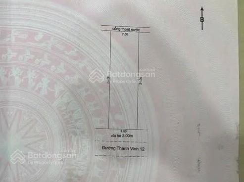 Bán đất đường thanh vinh 12, hòa khánh bắc, liên chiểu, dt 7x24m, chỉ 3 tỷ 4 tl