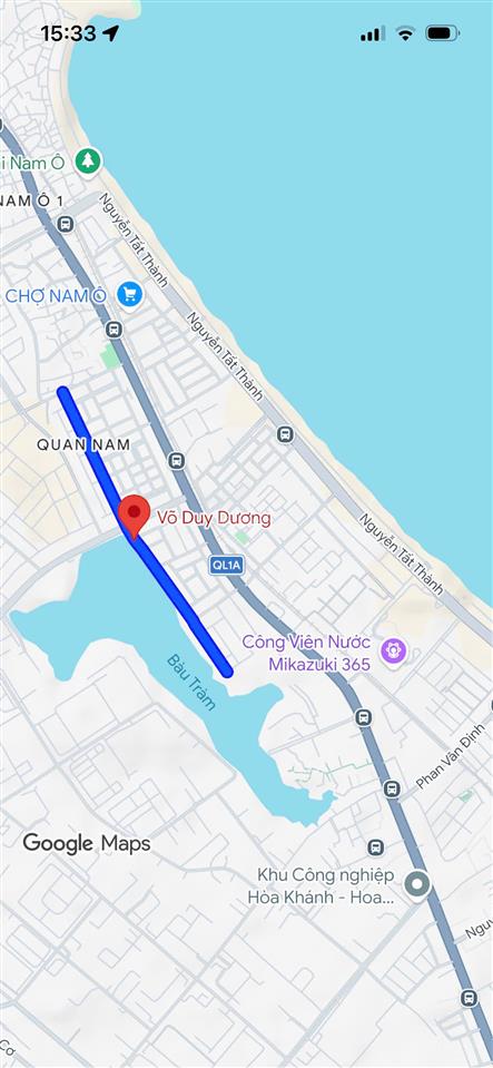 Bán đất mặt tiền đường võ duy dương, view hồ bàu tràm, dt 125m2, giá 4.5 tỷ tl