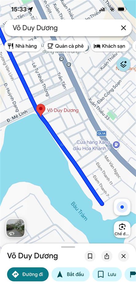 Bán đất mặt tiền đường võ duy dương, view hồ bàu tràm, dt 125m2, giá 4.5 tỷ tl