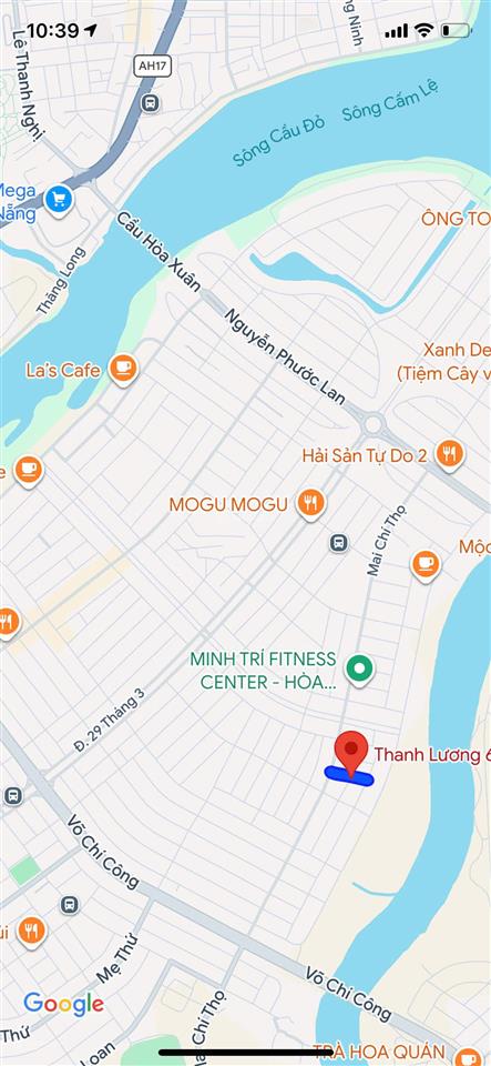 Bán nhà 3 tầng mới mặt phố đường thanh lương, phường hòa xuân, dt 100m2, view công viên