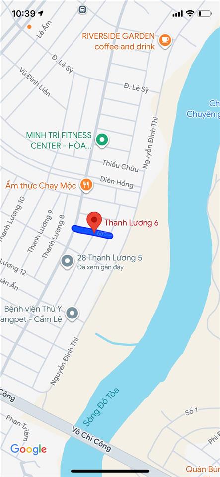 Bán nhà 3 tầng mới mặt phố đường thanh lương, phường hòa xuân, dt 100m2, view công viên