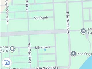 Bán lô đất đẹp mặt tiền đường (7m5) hòa xuân  liêm lạc 1, gần văn tiến dũng, giá chỉ 4 tỷ 390 tl