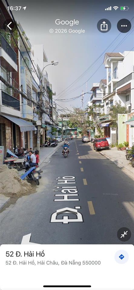 Bán đất mặt tiền đường hải hồ, phường thanh bình, quận hải châu, dt 80m2, giá 7.2 tỷ tl