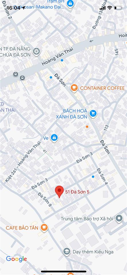 Chỉ 3,8x tỷ sở hữu lô đất 100m mặt tiền đà sơn 5, gần đại học duy tân