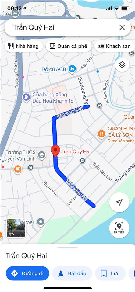 Bán đất mặt tiền đường 7m5 trần quý hai, khu kinh doanh, cẩm lệ, dt 121m2, giá 5 tỷ 8 tl