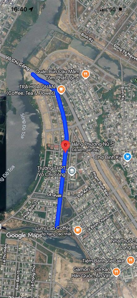 Đất đẹp mặt tiền hằng phương nữ sĩ gần ubnd, chợ, trường học 100m2 ngang 5m  giá 4 tỷ 650 tl