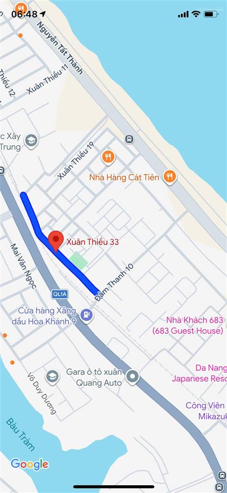 Bán đất mặt tiền đường (7m5) xuân thiều 33, gần biển liên chiểu, dt 95m2, giá 3 tỷ 950 tl