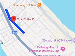 Bán đất mặt tiền đường (7m5) xuân thiều 33, gần biển liên chiểu, dt 95m2, giá 3 tỷ 950 tl