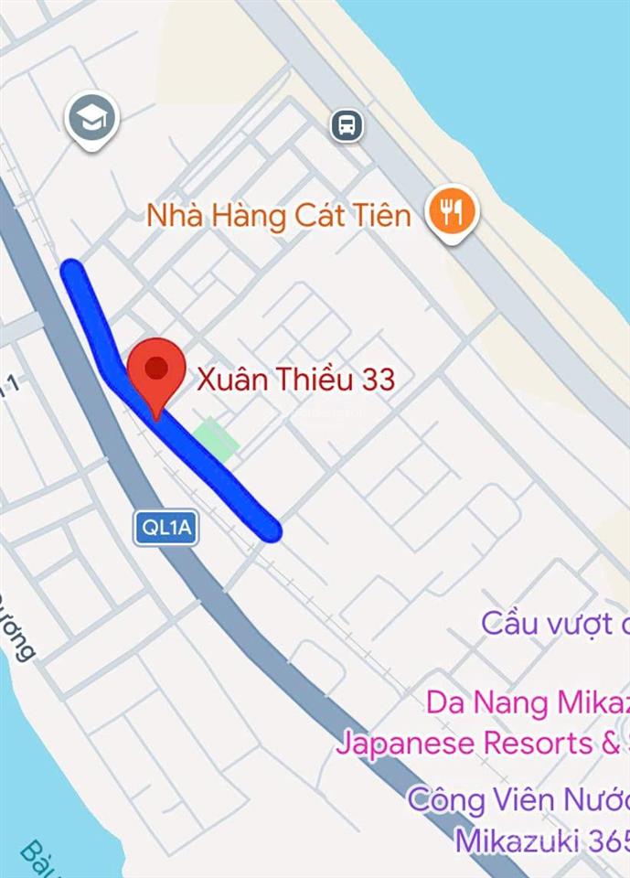 Bán đất mặt tiền đường (7m5) xuân thiều 33, gần biển liên chiểu, dt 95m2, giá 3 tỷ 950 tl