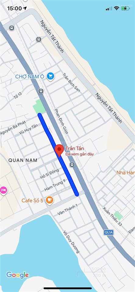 Bán đất mặt tiền đường (7m5) trần tấn, liên chiểu, song song nguyễn lương bằng, giá 3 tỷ 9 tl