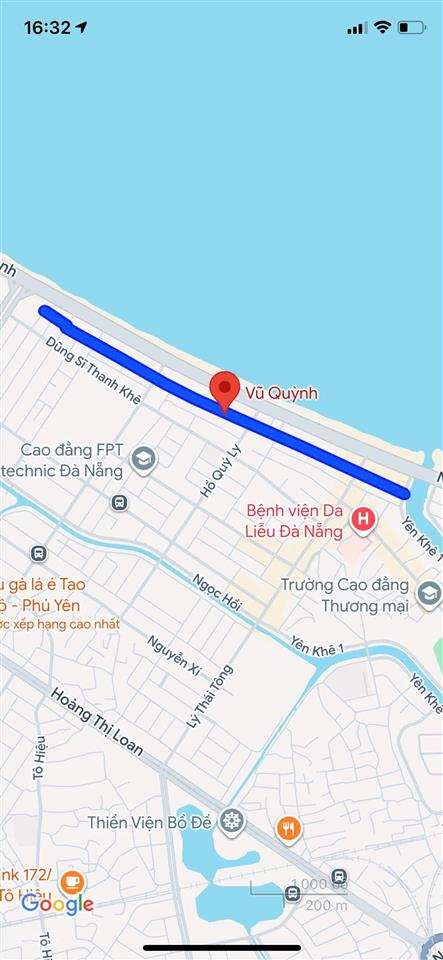 Bán nhà mặt phố đường vũ quỳnh, thanh khê, trục song song nguyễn tất thành, giá chỉ 6 tỷ 5 tl