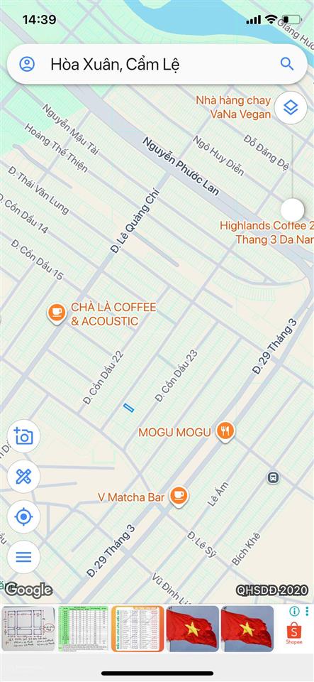 Bán đất mặt tiền đường chế viết tấn, hòa xuân gần nguyễn phước lan giá 5,5 tỷ