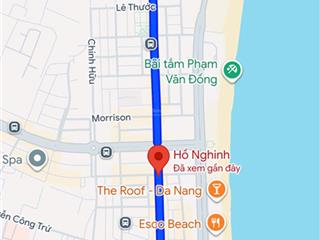 Bán lô 2 mặt tiền trước và sau đường (15m) hồ nghinh, gần biển mỹ khê, dt 130m2, giá 25 tỷ tl