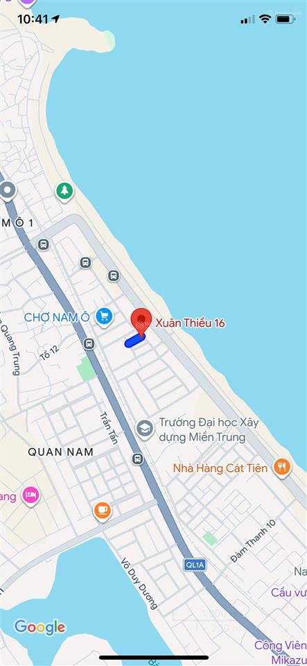 Nhà 2,5 tầng (ngang 6m) mặt tiền đường xuân thiều 16 sát biển liên chiểu, giá 4 tỷ 4 tl