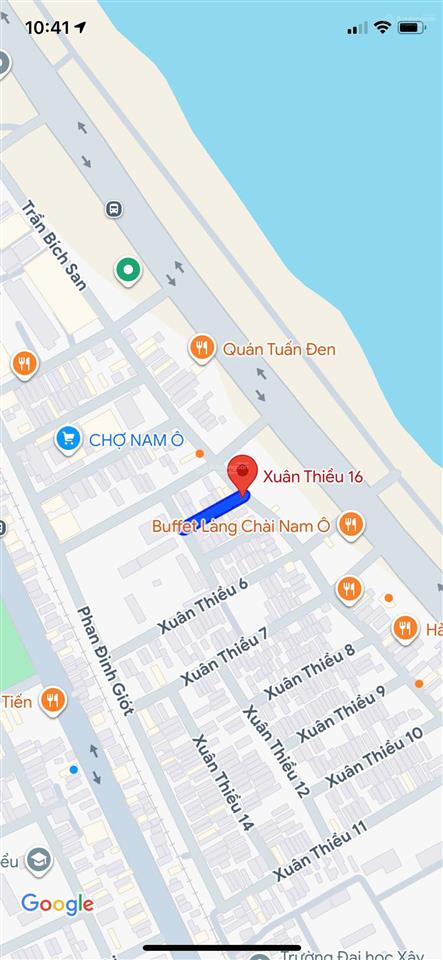 Nhà 2,5 tầng (ngang 6m) mặt tiền đường xuân thiều 16 sát biển liên chiểu, giá 4 tỷ 4 tl