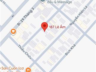 Bán đất mặt tiền đường lê ấm , hòa xuân, gần 29/3 sạch đẹp, giá chỉ 5 tỷ 4 tl