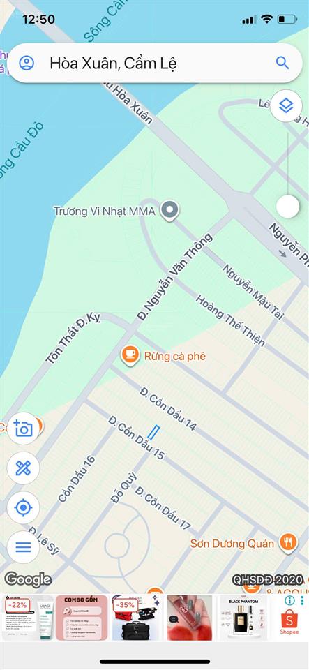Bán đất mặt tiền đường 7m5 cồn dầu 15, gần cầu hòa xuân và đỗ quỳ giá chỉ 5 tỷ 8