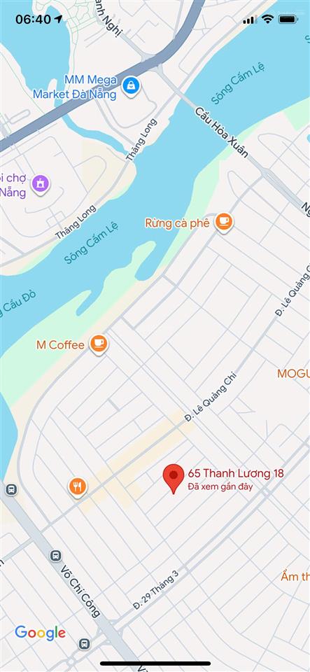 Bán đất đường thanh lương 18, hòa xuân, gần lê quảng chí, giá 5 tỷ 4 tl