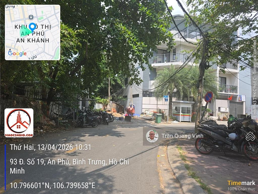 Bán đất 2 mặt tiền (5mx20m, đường 19) khu dân cư an phú an khánh