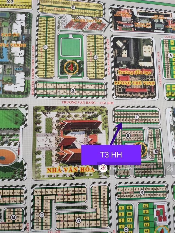 Bán đất xây dựng 7 tầng (8mx20m, lô t, ) đường 68 tml khu dân cư huy hoàng
