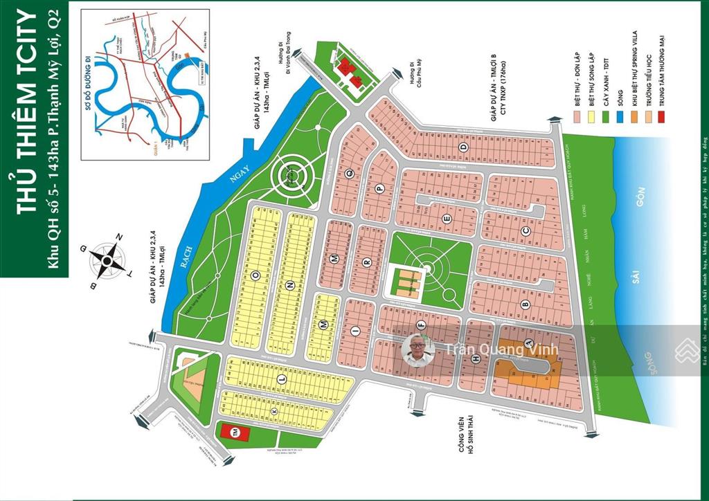 Bán đất biệt thự đơn lập (13,5mx26m) 2 mặt tiền khu villa thủ thiêm