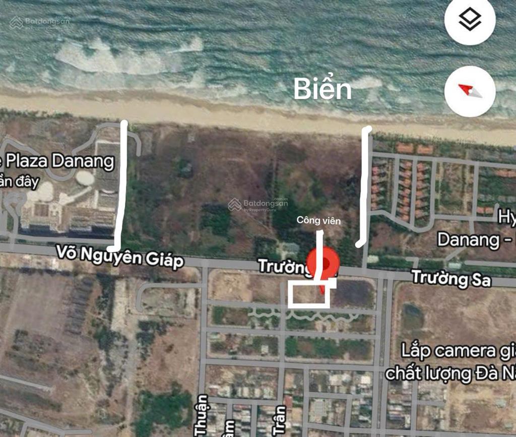 2 mặt tiền trường sa, khu saphia  đối diện crowne và công viên biển đông đang xây dựng
