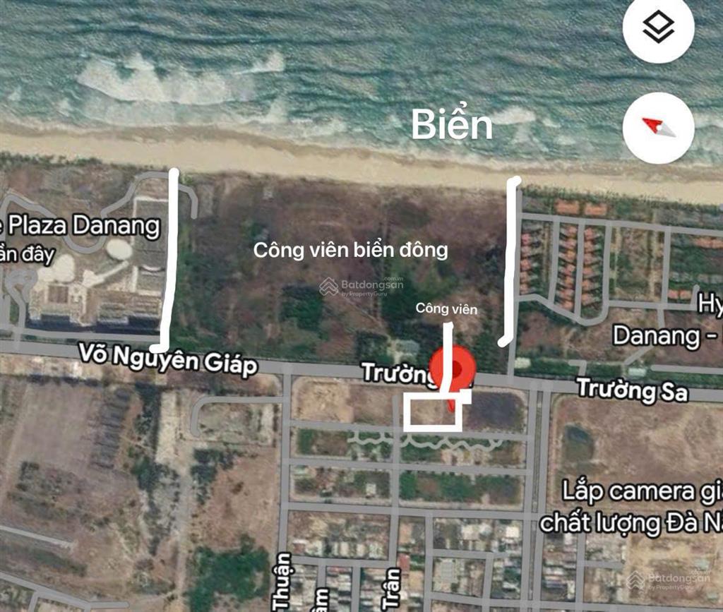 2 mặt tiền trường sa, khu saphia  đối diện crowne và công viên biển đông đang xây dựng