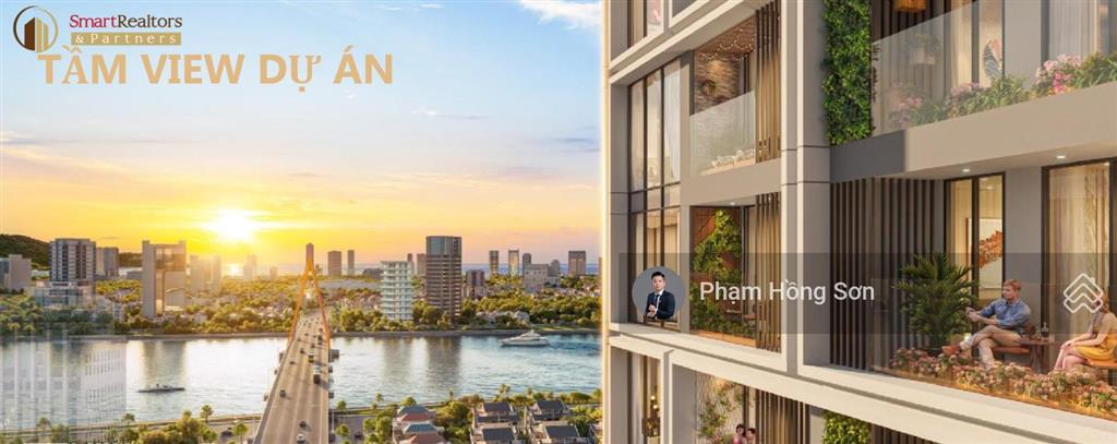 Sở hữu ngay 1pn+1 view biển  trung tâm tp đà nẵng  hỗ trợ vay 70%  trực tiếp cđt sun group