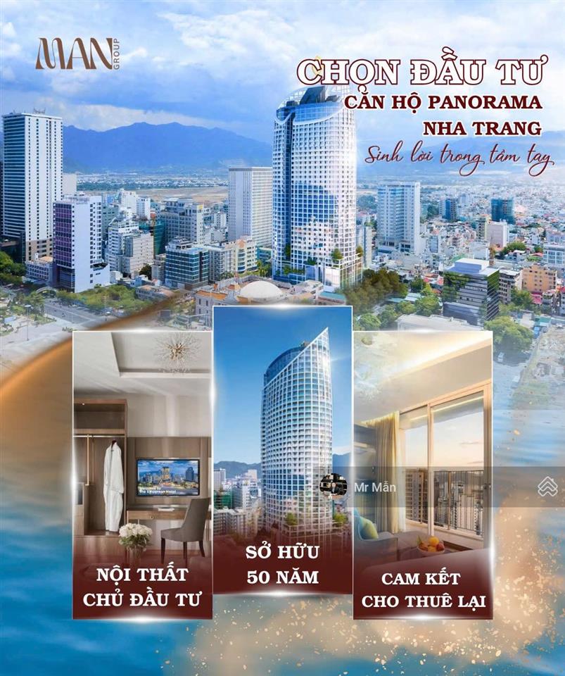 Bán căn hộ rẽ quạt panorama nha trang, tầng 32 view toàn cảnh đẹp full nội thất cđt