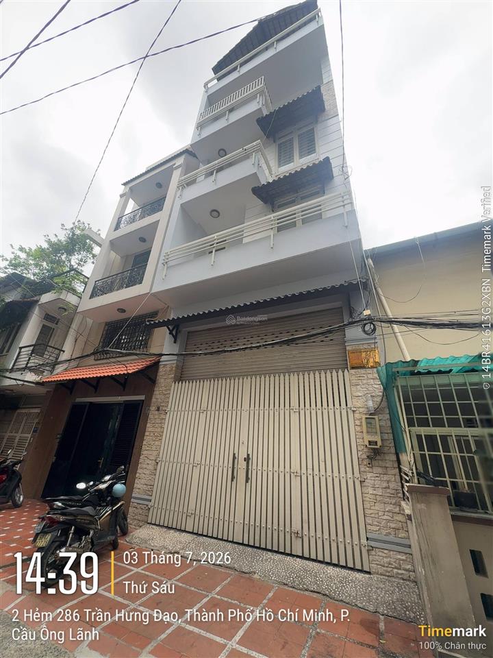 Tòa nhà 6 tầng, hẻm xe hơi đường trần hưng đạo q1 ngang 5,6m dài 17m chỉ 30 tỷ có dòng tiền 50tr