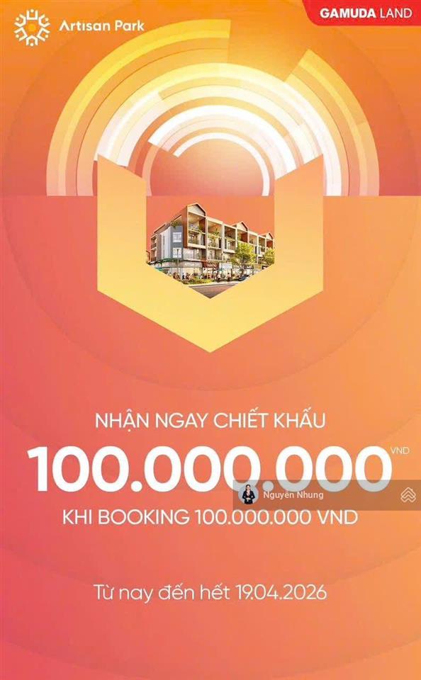 (gamuda land)  chính thức nhận booking dự án artisan park  ck 14%  tt 30% nhận nhà  giãn 60 th