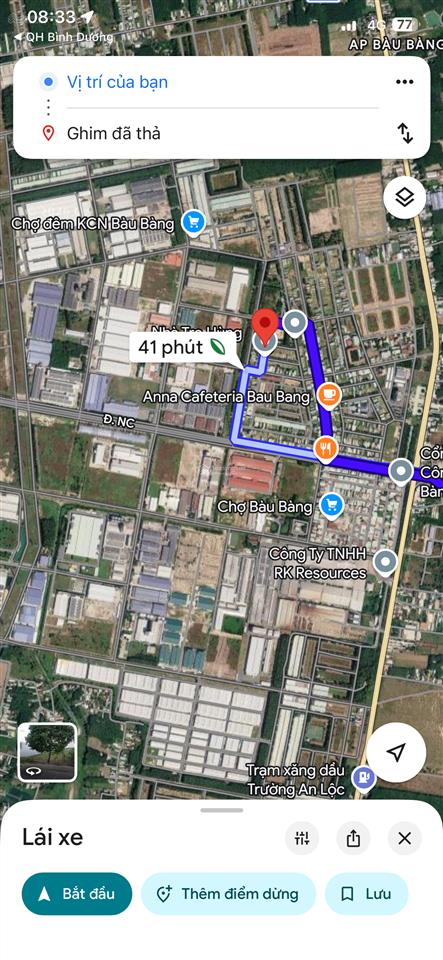 Bán lô5x30 tcfullnằm trong khu tthc &kcn bàu bàngsổ trao tay 1tỷ750 ko phát sinh thêm chi phí