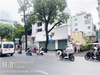 Góc 2 mặt tiền ngang 13m  hơn 400m² sử dụng  số 142 võ thị sáu, quận 3