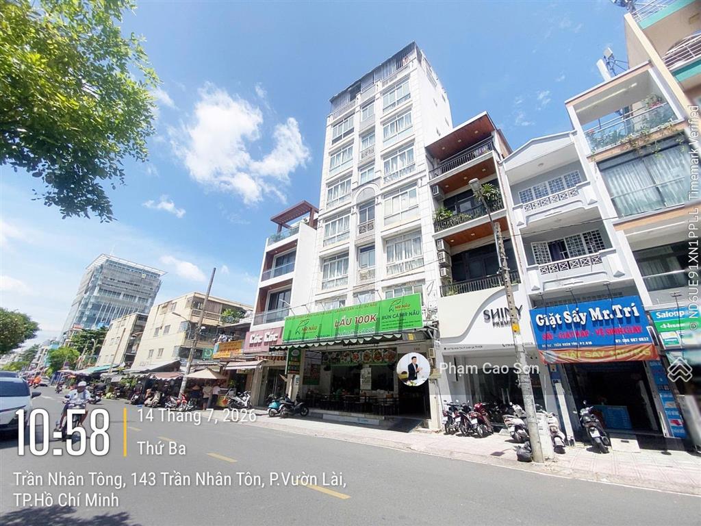 Tòa nhà ngang 9,5m  gồm 14 phòng, có thang máy  số 143 trần nhân tôn, quận 10