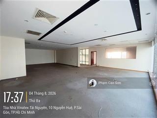 Giá thuê 729.400 đ/m2/tháng trục hành chính nguyễn huệ  sử dụng hơn 300m2 sàn quận 1.!!