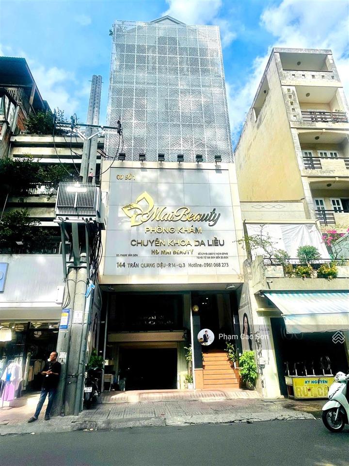 Toà nhà ngang 7m  tuyến mua sắm gần co.op nhiêu lộc  số 145 trần quang diệu, quận 3..!!
