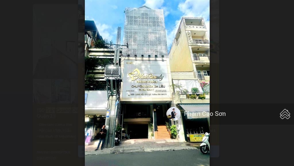 Toà nhà ngang 7m  tuyến mua sắm gần co.op nhiêu lộc  số 145 trần quang diệu, quận 3..!!