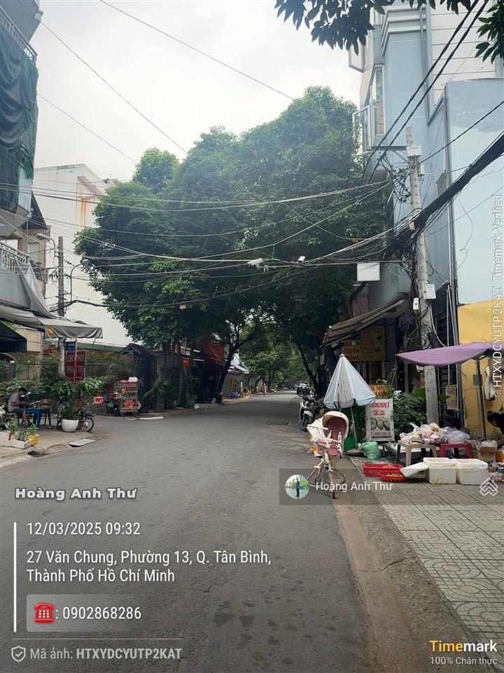 Bán nhà mt văn chung  p13 tân bình  dt 4,1 x 28  113m2 nhà 2 lầu giá chỉ 20 tỷ tl