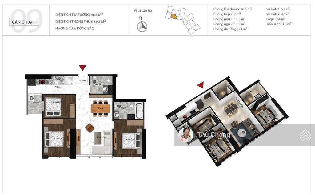Cần bán gấp căn 3 phòng ngủ 89m2 sunshine city. giá 8 tỷ