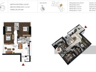 Bán căn 3 phòng ngủ 116.7m2 giá chỉ 11,8 tỷ chung cư sunshine city ciputra