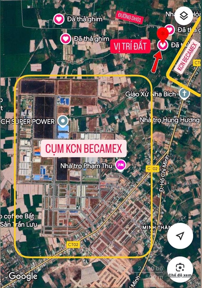 Bán đất gần kcn becamex 500 triệu/500 m2, ngay trung tâm chơn thành gọi ngay 0903 032 ***