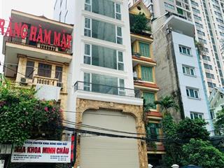 Cho thuê tòa nhà mp trần bình  mỹ đình  ntl 90m2 8 tầng mt 6m. thông sàn. pccc chuẩn. giá 110tr