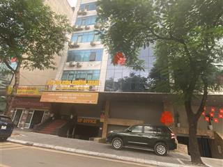 Cho thuê tòa nhà trần thái tông  cầu giấy  hn 140m2 9 tầng 1 hầm. mt 7.5m. thông sàn. giá 190tr