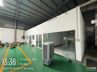 Cho thuê kho nguyễn văn linh  gia lâmhn 1200m trần cao 68m. xe cont đỗ cửa. pccc. giá 160ng/m2