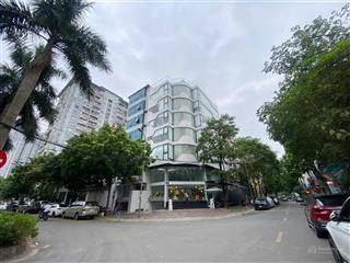 Cho thuê tòa nhà vp nguyễn cơ thạch  từ liêm  hn 160m2 lô góc, 8 tầng 1 hầm. thông sàn, giá 190tr